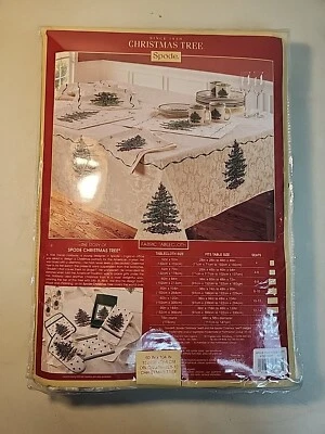 Spode Christmas Tree Fabric Tablecloth 60 in x 84" Rectangle - Image 1 of 4
