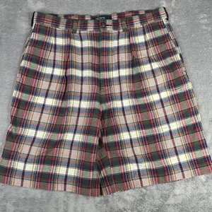 Vintage Polo Ralph Lauren Shorts Herren Gr. 34 rot Tartan kariert klassisch Golf 34x9 - Bild 1 von 13