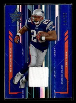 2005 Leaf Rookies & Stars Longevity #55 Corey Dillon Materials Sapphire #/55 - Image 1 of 2
