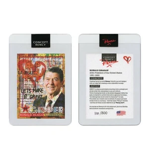 RONALD REAGAN President Pop Art DIAMOND DUST Trading Card by Rency S/N of 300 - Picture 1 of 3