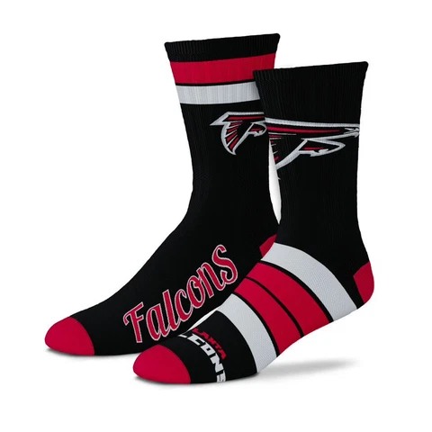Atlanta Falcons NFL Duo 2 Pack Pair Team Colors Large Mens Crew Socks Fan Gift Cover