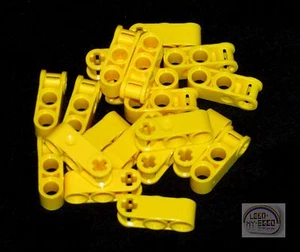 LEGO Technic - 3L Perpendicular Axle/Pin Connector - Yellow - New - (42003) - Picture 1 of 4
