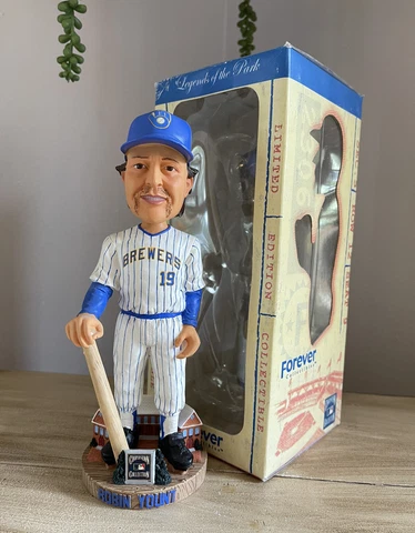 ROBIN YOUNT Milwaukee Brewers MLB Cooperstown Hall of Fame Nodder Bobblehead NIB Cover