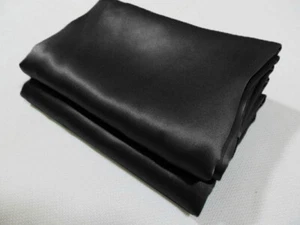 100% Seide Bettwäsche 2-tlg 80X80 Kissenbezug+135X200 Bettbezug 16MM Schwarz - Bild 1 von 2