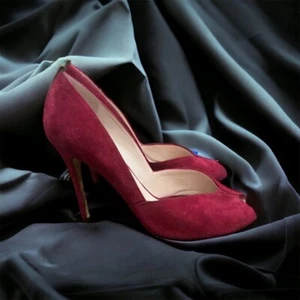 SJP by Sarah Jessica Parker rote Wildleder Stiletto Pumps Heels - Bild 1 von 6