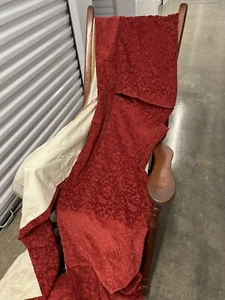 CUSTOM MADE Red King Bedskirt - Tailored & Lined with 2 King Size Pillow Shams - Picture 1 of 7