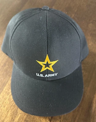 Ejército de EE. UU. - Ejército Militar de EE. UU. - Sombrero/Gorra Negro Bordado con Logo de Estrella - NUEVO Foto 1 de 3