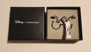 New! Disney X BaubleBar Mickey Ears Black Silhouette Hoop Earrings #335378 - Picture 1 of 3