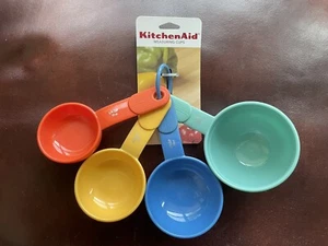 NEW KITCHENAID MEASURING CUP SET KC058OHA6A ORANGE YELLOW BLUE TURQUOISE - Picture 1 of 3