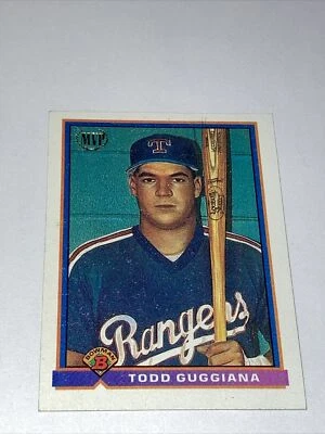 Todd Guggiana RC 1991 Bowman Baseball #697 MLB Texas Rangers Catcher - Image 1 of 4