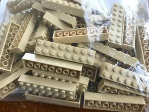 LEGO-NEW-#3007-TAN- BRICK- 2 X 8 -5 PIECES - Picture 1 of 1