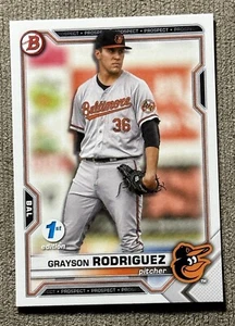 Grayson Rodriguez 2021 Bowman Draft 1st Edition #BD-136 Orioles Prospect Card - Picture 1 of 2