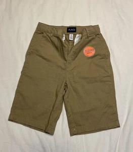 Children’s Place Boy’s Khaki Shorts Size 10 Slim Fabric Casual School Wear - Picture 1 of 12