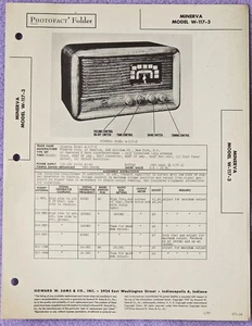 Minerva Model W-117-3 VTG Howard Sams 1947 Radio Photofact Folder 471-14 - Picture 1 of 1