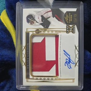 DRAKE LONDON 2022 auto autograph leaf trinity rookie RC football card 11/75 - Picture 1 of 3