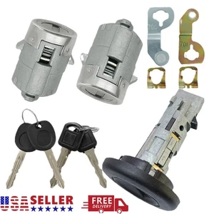 Kit de cilindro interruptor de llave de encendido con 2 llaves y cerraduras de puerta para Chevrolet 01-07 - Imagen 1 de 5