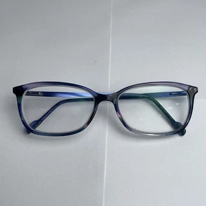Specsavers Eyeglasses Glasses Frames Blue Square Full Rim Saphire 52-15-135 - Picture 1 of 7