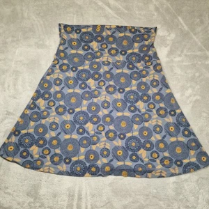 Weird Fish Womens Blue Size 18 Summer Knee Length Printed Jersey Skirt Rolled - Picture 1 of 6