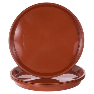 6Pcs Plastic Plant Saucer 22" Round Plant Pots Drip Water Tray Red - Picture 1 of 7
