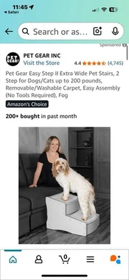 Pet Gear Easy Step II Extra Wide Pet Stairs, 2 Step for Dogs/Cats up to 200 Lb - Image 1 of 4