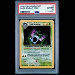 2000 Pokemon DARK GOLBAT 7 Holo Team Rocket Graded PSA 10 Gem Mint CGC TAG - Picture 1 of 2