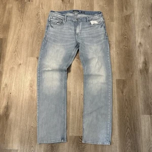 Reclaim Jeans Mens 36x34 Blue Denim Light Wash Regular Straight 5 Pockets - Picture 1 of 15