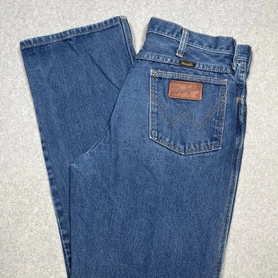 Pantalones de mezclilla vintage Wrangler 945NAV para hombre 30x30 corte bota de vaquero azul tiro alto occidental Foto 1 de 4