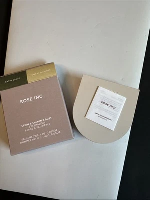 Rose Inc Satin & Shimmer Duet Eyeshadow Satin Olive & Khaki Shimmer Full Size - Image 1 of 4