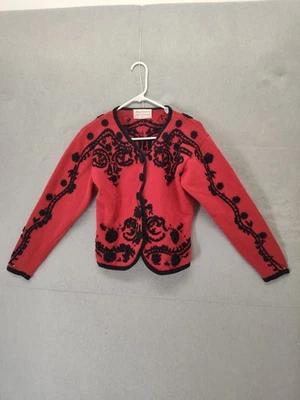 Marisa Christina Sweater Womens Medium Embroidered Floral Beaded Cardigan - Image 1 of 4