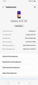 Samsung Galaxy A22 5G SM-A226B/DS - 64GB - Violet (Ohne Simlock) (Dual-SIM) - Bild 1 von 4