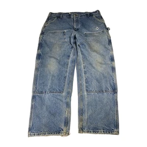 Vintage Y2K 40 Carhartt Denim Blue Jeans Double Knee Work Wear Carpenter Hose - Bild 1 von 13