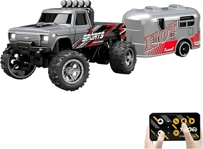 Mini Camión Rc, Monster Truck Escala 1:64 Coche Control Remoto con Luces, 2.4Ghz R Foto 1 de 4