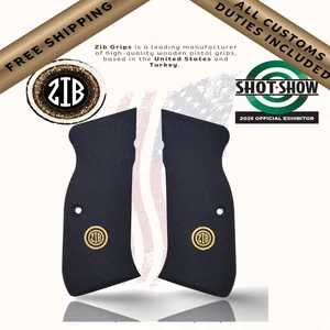 Zib Grips Polymer Series Pistol Grips for Sarsilmaz KILINC2000LIGHT, Metal Logo - Imagen 1 de 7