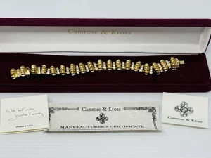 Camrose & Kross Jacqueline Kennedy JBK Gold With Crystals Bracelet NIB - Picture 1 of 11
