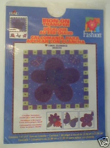 NIP 9" x 11" Iron-On Transfer "Glitter Big Flower" - Picture 1 of 1