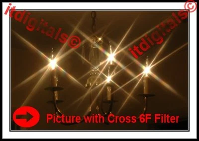 55mm Vari-Cross 6F Lens Filter 6PT Flares Dual Star 55-Str Camera Camcorder  - Image 1 of 2