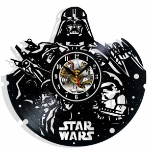 Star Wars Darth Vader Vinyl Wall Clock Art Home Room Decor Gift Birthday Holiday - Picture 1 of 5