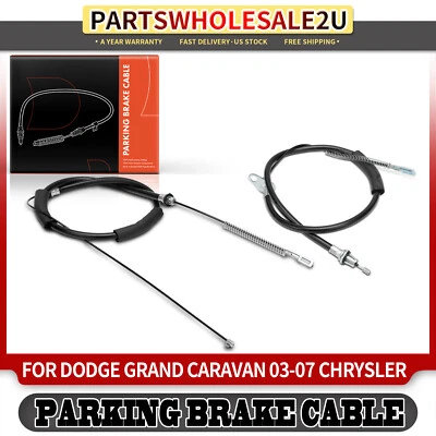 2x Cabo de Freio de Estacionamento Traseiro Lateral Esquerdo e Direito para Chrysler Town & Country Dodge - Imagem 1 de 4