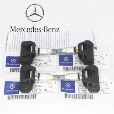 4pcs Genuine OEM A0009050030 TPMS Tire Pressure Monitoring Sensors for Benz C300 - Image 1 of 4