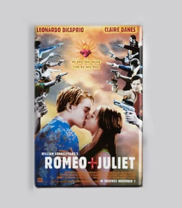 ROMEO + JULIET - 2" x 3" MOVIE POSTER MAGNET (90s dicaprio danes retro) - Picture 1 of 2