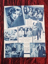 JUNE ALLYSON - FILM STAR - 1 PAGE OF PICTURES -" CLIPPING / CUTTING"