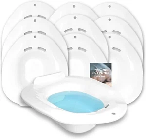 Set of 10 Sitz Bath Soak Seats for Hemorrhoids | Postpartum Care and Yoni Steam - Picture 1 of 7