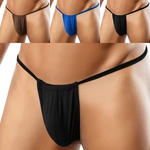 Sexy Tanga de Seda Ajustable Sexy para Hombres con Espalda en T Ropa Interior de tiro bajo - Imagen 1 de 18