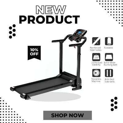 Treadmill Running Jogging Machine Electric Motorized Folding Fitness UK Home Gym - Image 1 of 4