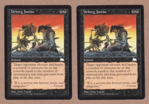 MTG -  2X Urborg Justice X2 - Weatherlight - Rare Very Good/Played - 2 Card Set - Picture 1 of 2
