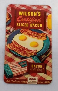 Vintage 1947 Wilson's Certified Sliced Bacon Werbung Taschenkalender - Bild 1 von 3