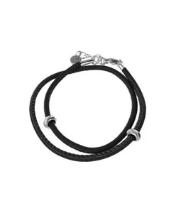 BROSWAY BBR17 Bracciale Donna Tres Jolie in Pelle Nero - Retail price € 18,00 - Foto 1 di 1