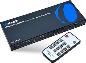 OREI 8K eARC HDMI Matrix Switch 4 X 2, Switcher with Audio Extractor BK-402A - Picture 1 of 11