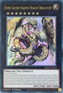 YuGiOh Divine Golden Shadow Dragon Dragluxion MZTM-EN014 Ultra Rare 1st Edition - Picture 1 of 1