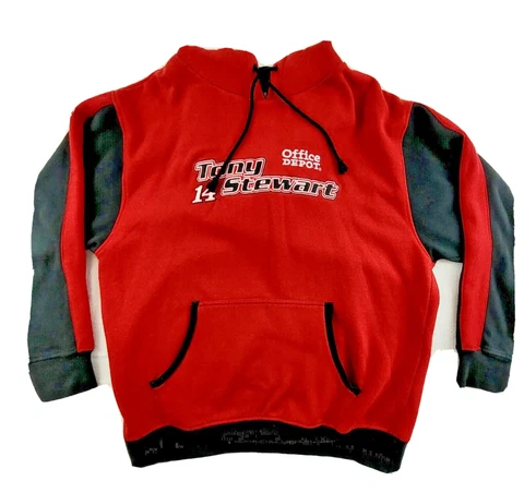 NASCAR Tony Stewart #14 Office Depot Men's Large Hoodie Hooded Sweatshirt L Cover